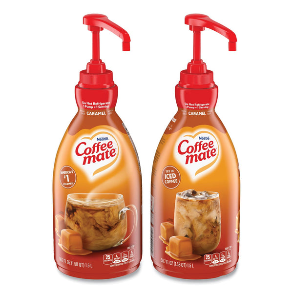 Coffee mate® Liquid Creamer Pump Bottle, Caramel, 50.7 oz Pump Bottle, 2/Carton (NES73358CT) Case of 2