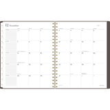 Cambridge® Workstyle Monthly Poly Planner, Geometric Artwork, 11 x 8.5, Java Brown/Gold Cover, 12-Month (Jan to Dec): 2025 (AAG160690004) Each