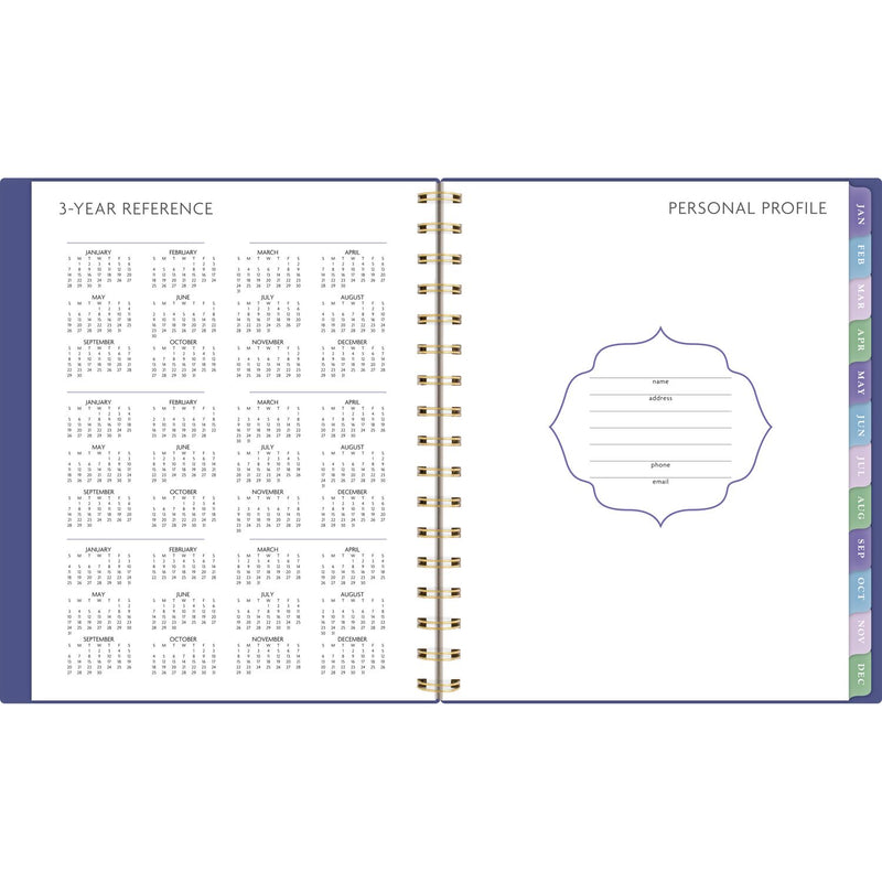 Badge Geo Weekly/Monthly Planner, 8.88 x 7.69, Purple/Gold Cover, 13-Month (Jan to Jan): 2025 to 2026 (AAG1722G805) Each
