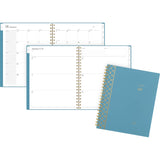 Cambridge® Workstyle Weekly/Monthly Planner, Geometric Artwork, 11 x 9.38, Blue/Gold Cover, 12-Month (Jan to Dec): 2025 (AAG160690512) Each