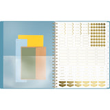 Cambridge® Workstyle Weekly/Monthly Planner, Geometric Artwork, 11 x 9.38, Blue/Gold Cover, 12-Month (Jan to Dec): 2025 (AAG160690512) Each