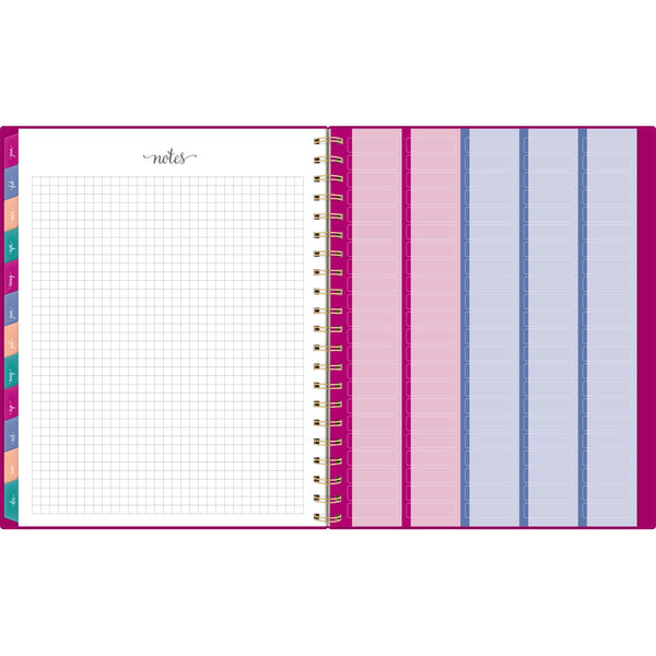 AT-A-GLANCE® Harmony Weekly/Monthly Poly Planner, Weekly: Vertical Format, 11 x 9.38, Purple/Gold Cover, 13-Month (Jan to Jan): 2025-2026 (AAG109990556) Each