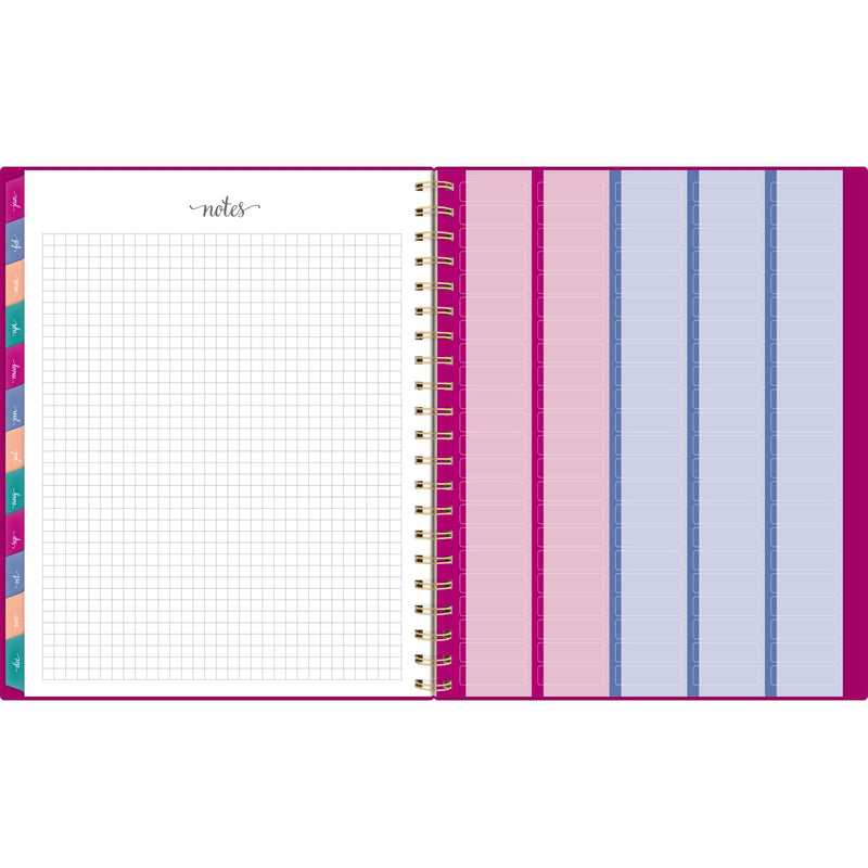 AT-A-GLANCE® Harmony Weekly/Monthly Poly Planner, Weekly: Vertical Format, 11 x 9.38, Purple/Gold Cover, 13-Month (Jan to Jan): 2025-2026 (AAG109990556) Each
