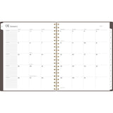 Cambridge® Workstyle Monthly Poly Planner, Geometric Artwork, 11 x 8.5, Java Brown/Gold Cover, 12-Month (Jan to Dec): 2025 (AAG160690004) Each