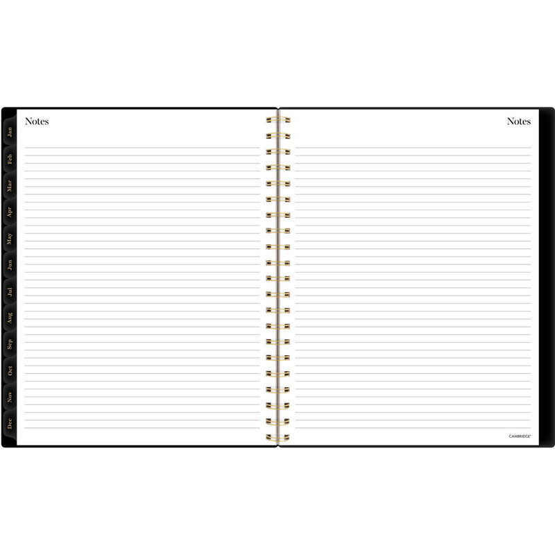 Cambridge® Radiate Weekly/Monthly Planner, Stylized Solar-Eclipse Artwork, 11 x 9.25, Black/Gold Cover, 12-Month (Jan to Dec): 2025 (AAG1725905) Each