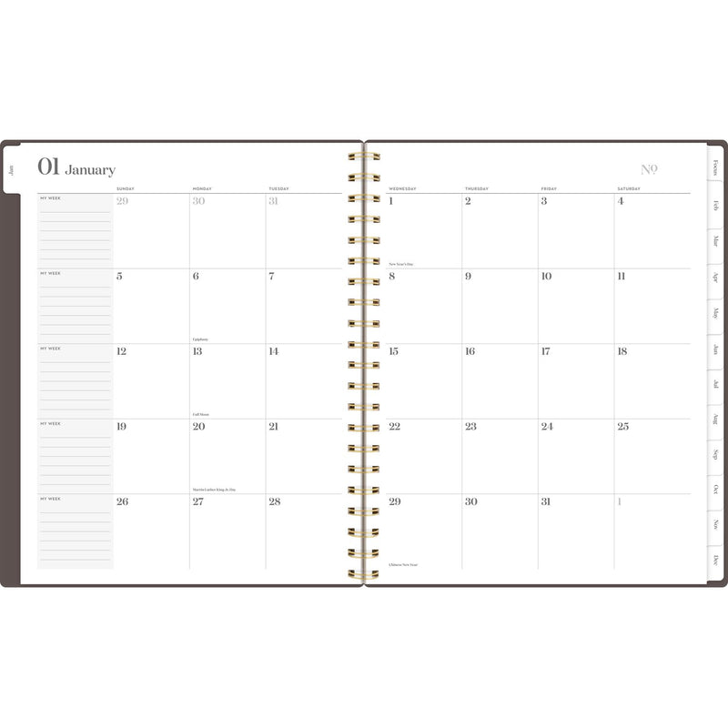 Cambridge® Workstyle Weekly/Monthly Planner, 11 x 9.38, Brown/Gold Cover, 12-Month (Jan to Dec): 2025 (AAG160690504) Each