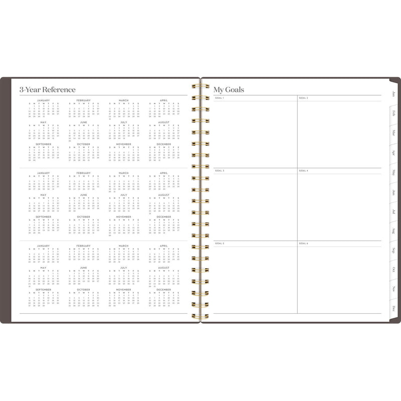 Cambridge® Workstyle Monthly Poly Planner, Geometric Artwork, 11 x 8.5, Java Brown/Gold Cover, 12-Month (Jan to Dec): 2025 (AAG160690004) Each