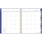 Badge Geo Weekly/Monthly Planner, 8.88 x 7.69, Purple/Gold Cover, 13-Month (Jan to Jan): 2025 to 2026 (AAG1722G805) Each