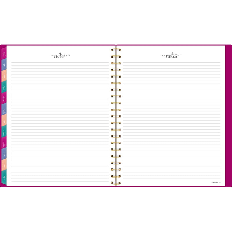 AT-A-GLANCE® Harmony Weekly/Monthly Poly Planner, Weekly: Vertical Format, 11 x 9.38, Purple/Gold Cover, 13-Month (Jan to Jan): 2025-2026 (AAG109990556) Each