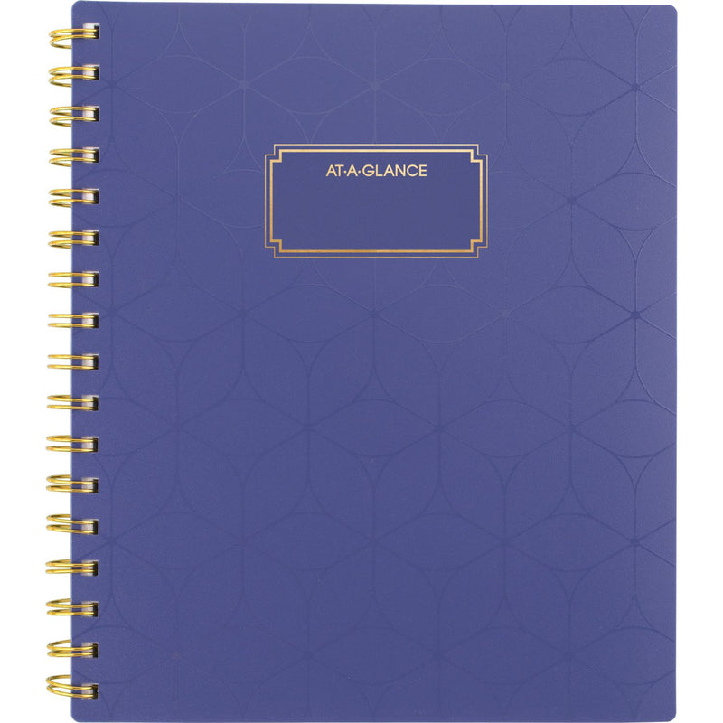 Badge Geo Weekly/Monthly Planner, 8.88 x 7.69, Purple/Gold Cover, 13-Month (Jan to Jan): 2025 to 2026 (AAG1722G805) Each