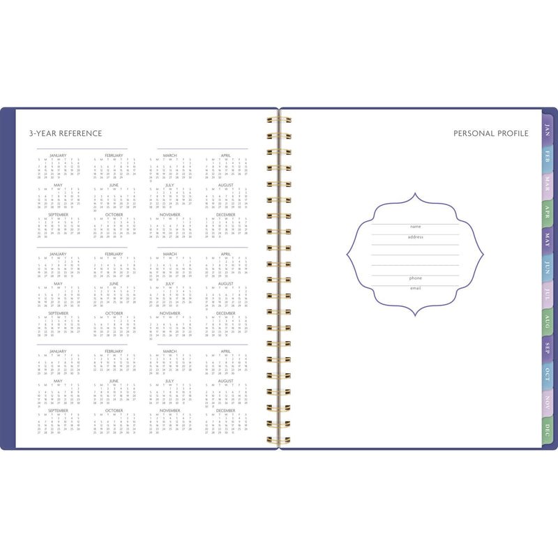 AT-A-GLANCE® Badge Geo Weekly/Monthly Planner, 11 x 9.25, Purple/Gold Cover, 13-Month (Jan to Jan): 2025 to 2026 (AAG1722G905) Each