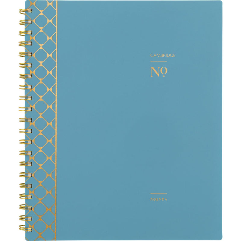 Cambridge® Workstyle Weekly/Monthly Planner, Geometric Artwork, 11 x 9.38, Blue/Gold Cover, 12-Month (Jan to Dec): 2025 (AAG160690512) Each