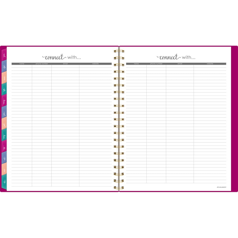 AT-A-GLANCE® Harmony Weekly/Monthly Poly Planner, Weekly: Vertical Format, 11 x 9.38, Purple/Gold Cover, 13-Month (Jan to Jan): 2025-2026 (AAG109990556) Each