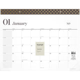 Cambridge® WorkStyle Monthly Desk Pad Calendar, 21.75 x 17, White Sheets, Brown/Gold Headband, Clear Corners, 12-Month (Jan-Dec): 2025 (AAG160670404) Each