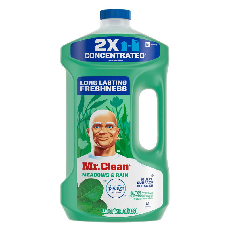 Mr. Clean Multipurpose Cleaning Solution with Febreze, Meadows and Rain, 64 oz Bottle (PGC10725EA) Each