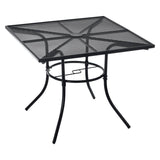 Global Industrial® Interion Mesh Cafe Table and Chair Sets, Square, 48 x 48 x 29, Black Top, Black Base/Legs (GBE695973) Each