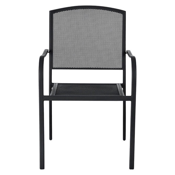 Global Industrial® Interion Mesh Cafe Table and Chair Sets, Square, 36 x 36 x 29, Black Top, Black Base/Legs (GBE695974) Each