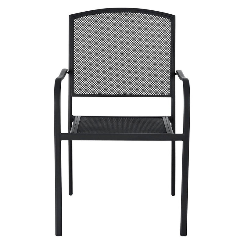 Global Industrial® Interion Mesh Cafe Table and Chair Sets, Square, 36 x 36 x 29, Black Top, Black Base/Legs (GBE695974) Each