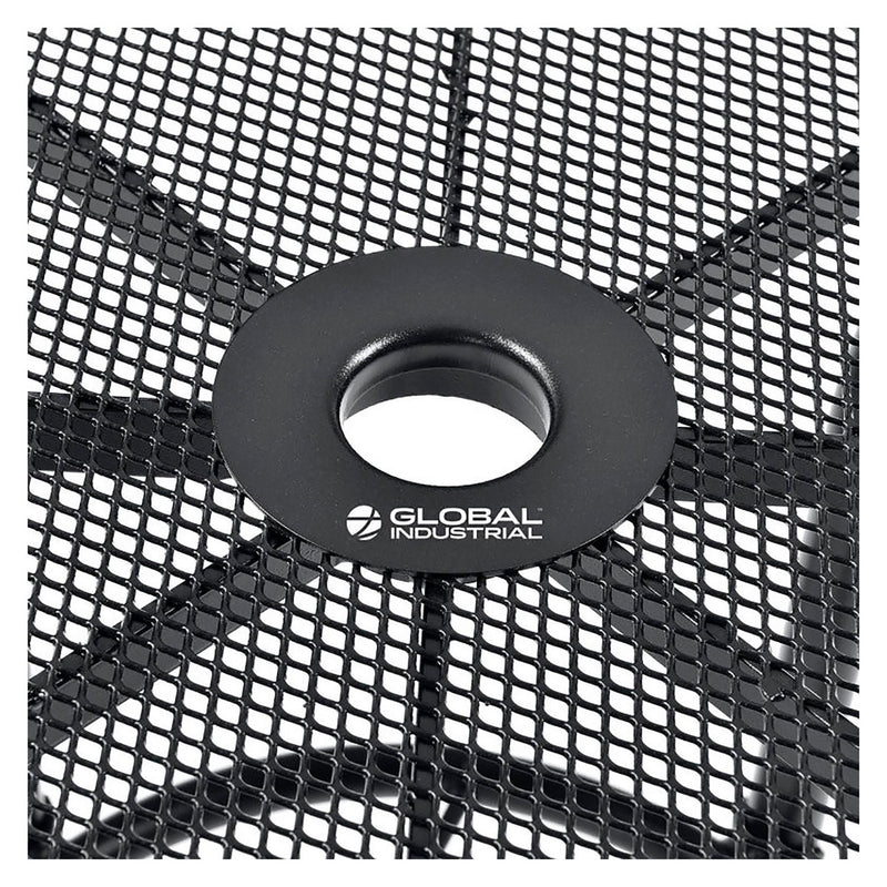 Global Industrial® Interion Mesh Cafe Table and Chair Sets, Round, 48" Dia x 29"h, Black Top, Black Base/Legs (GBE695971) Each