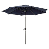 Global Industrial® Outdoor Umbrella with Tilt Mechanism, 102" Span, 94" Long, Navy Blue Canopy, Black Handle (GBE695328) Each