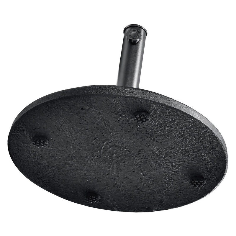 Global Industrial® Umbrella Base, Round, Concrete, 33 lb Capacity, 18 x 18 x 13.5, Black (GBE695474) Each