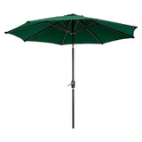 Global Industrial® Outdoor Umbrella with Tilt Mechanism, 102" Span, 94" Long, Green Canopy, Black Handle (GBE695329) Each