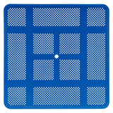 Global Industrial® Perforated Steel Picnic Table, Square, 81 x 81 x 29.5, Blue Top, Blue Base/Legs (GBE694551BL) Each