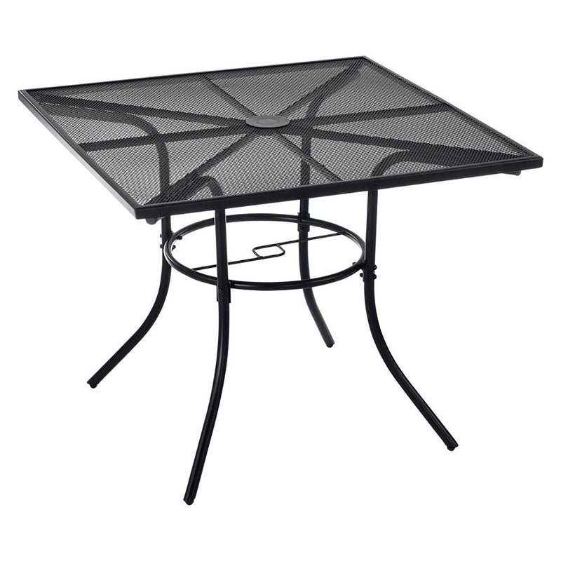 Global Industrial® Interion Mesh Cafe Table and Chair Sets, Square, 36 x 36 x 29, Black Top, Black Base/Legs (GBE695974) Each