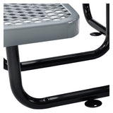 Global Industrial® Expanded Steel Picnic Table, Round, 46" Dia x 29.5"h, Gray Top, Gray Base/Legs (GBE277150GY) Each