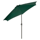 Global Industrial® Outdoor Umbrella with Tilt Mechanism, 102" Span, 94" Long, Green Canopy, Black Handle (GBE695329) Each