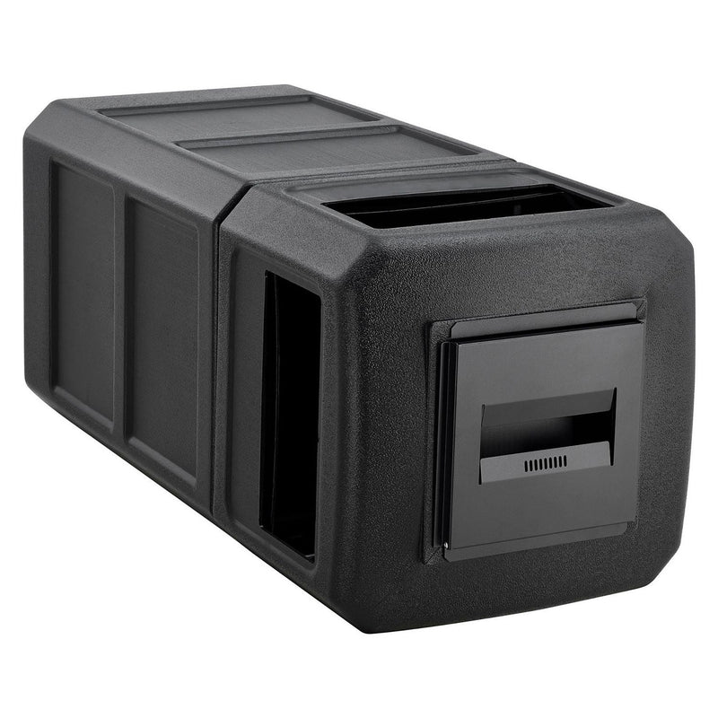 Global Industrial® Square Plastic Waste Receptacle, Ashtray Lid with Open Sides, 42 gal, Black (GBE641540BK) Each