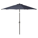Global Industrial® Outdoor Umbrella with Tilt Mechanism, 102" Span, 94" Long, Navy Blue Canopy, Black Handle (GBE695328) Each