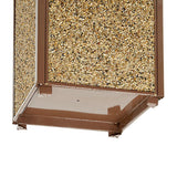 Global Industrial® Stone Panel All Weather Trash Receptacle Urn, Open Ashtray Top, 24 gal, Steel, Brown (GBE238243BN) Each
