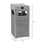 Global Industrial® Stone Panel All Weather Trash Receptacle Urn, 24 gal, Steel, Gray (GBE238241GY) Each
