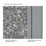 Global Industrial® Stone Panel All Weather Trash Receptacle Urn, 24 gal, Steel, Gray (GBE238241GY) Each