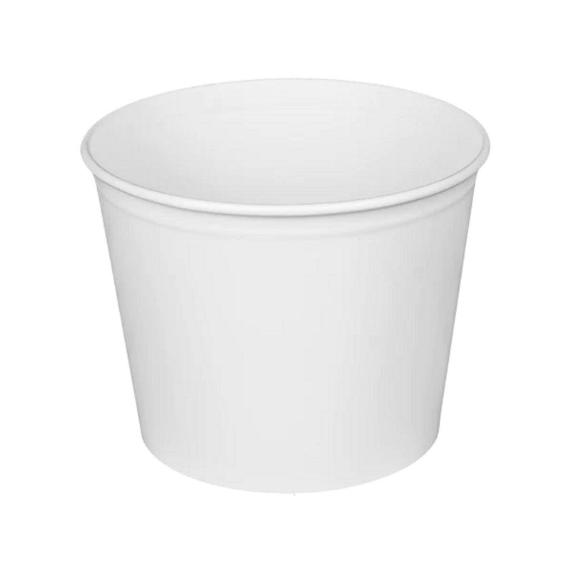Karat Food Bucket with Lid, 85 oz, 7.36" Dai x 6"h, White, Paper, 180/Carton (KRTCFB85WBNDL) Case of 180