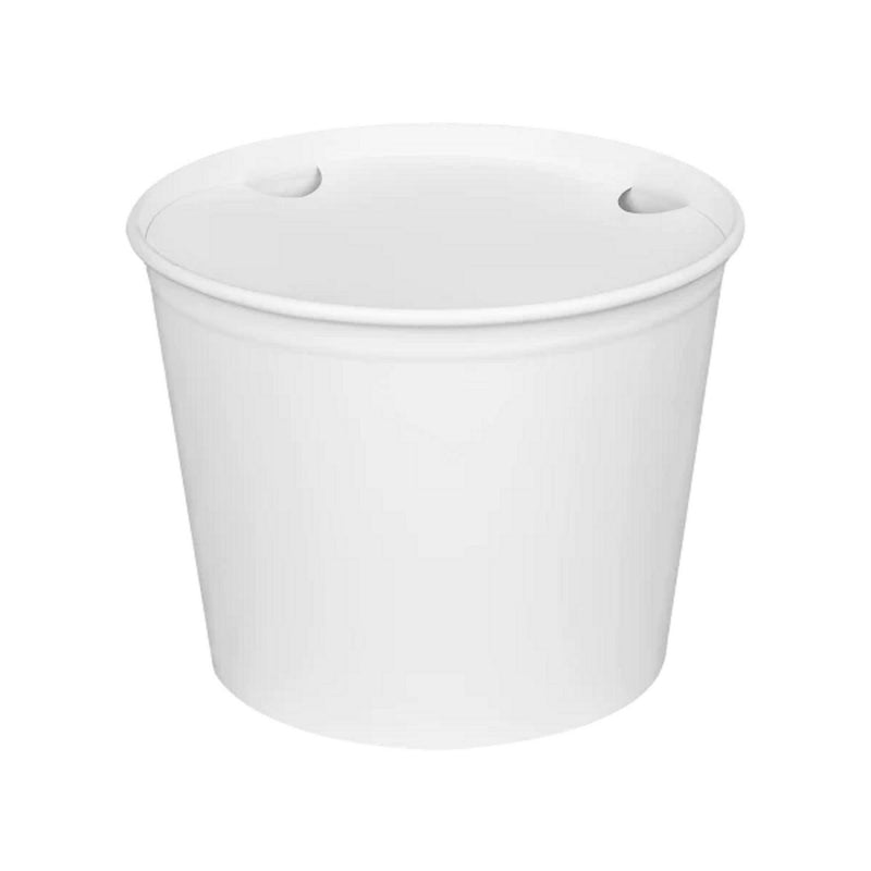 Karat Food Bucket with Lid, 85 oz, 7.36" Dai x 6"h, White, Paper, 180/Carton (KRTCFB85WBNDL) Case of 180