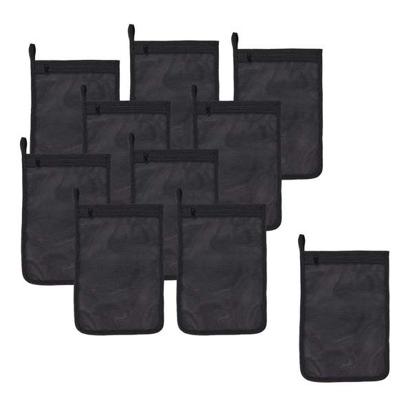 Ergodyne Arsenal 5718 Zippered Mesh Wash Bag, 8 x 10, Polyester, Black, 10/Pack (EGO13721) Each
