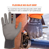 Ergodyne ProFlex 7044 ANSI A4 PU Coated CR Gloves, Gray, X-Small, Pair (EGO10491) 1 Pair