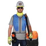 Ergodyne Chill-Its 6667 Wet Evaporative PVA Cooling Vest with Zipper, PVA, 4X-Large, Blue (EGO12698) Each