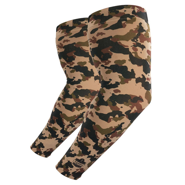 Ergodyne Chill-Its 6695 Sun Protection Arm Sleeves, Polyester/Spandex, X-Large/2X-Large, Camo (EGO12192) Each