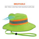 Ergodyne Chill-Its 8935CT Hi-Vis PVA Ranger Sun Hat, Polyester/PVA, 2X-Large/3X-Large, Lime (EGO12600) Each