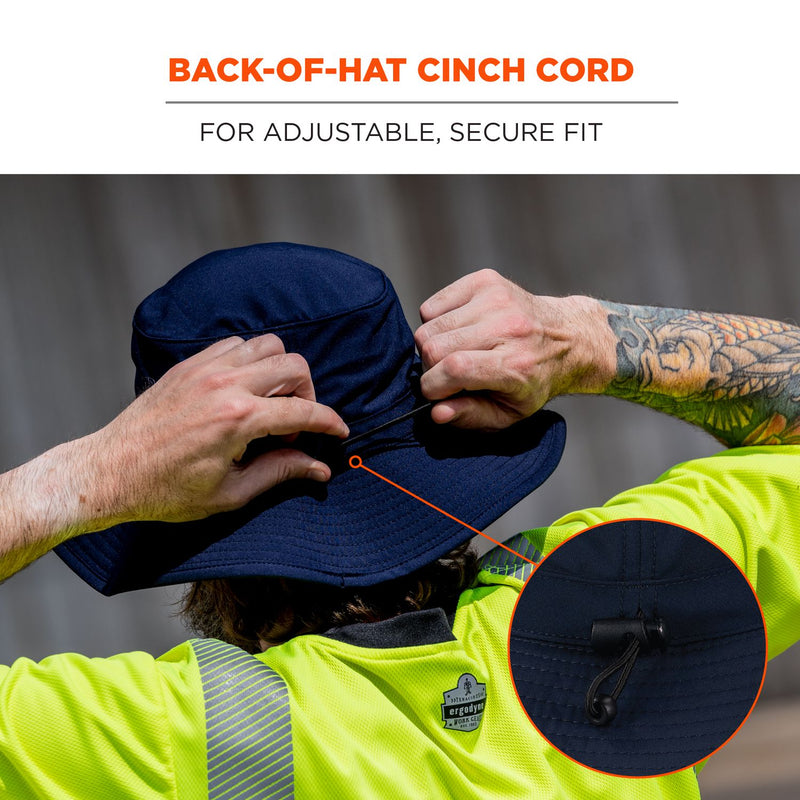 Ergodyne Chill-Its 8939 Cooling Bucket Hat, Polyester/Spandex, One Size Fits Most, Navy (EGO12665) Each