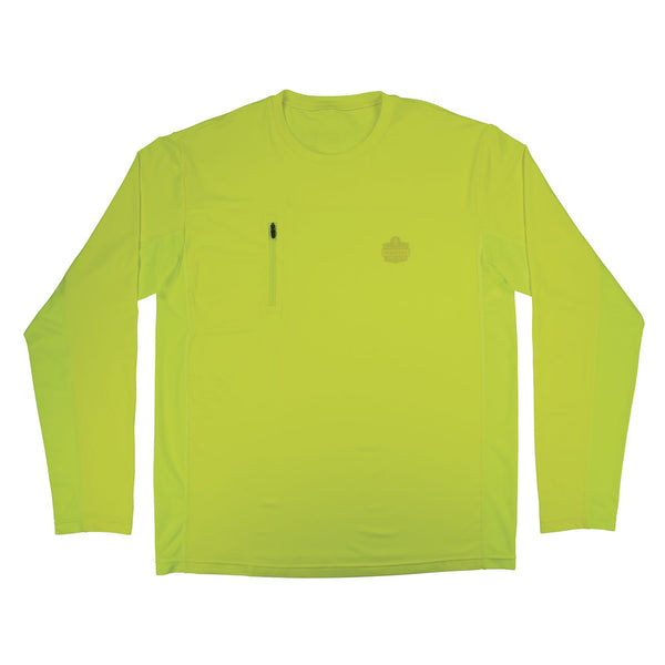 Ergodyne Chill-Its 6689 Cooling Long Sleeve Sun Shirt with UV Protection, Medium, Lime (EGO12143) Each