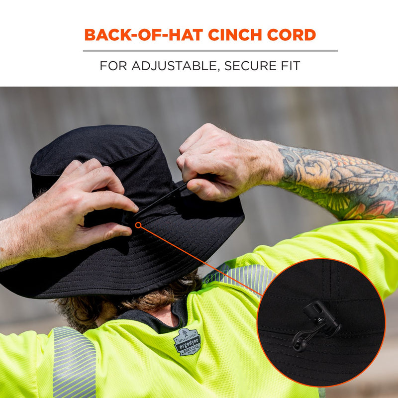 Ergodyne Chill-Its 8939 Cooling Bucket Hat, Polyester/Spandex, One Size Fits Most, Black (EGO12664) Each