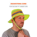 Ergodyne Chill-Its 8935CT Hi-Vis PVA Ranger Sun Hat, Polyester/PVA, 2X-Large/3X-Large, Lime (EGO12600) Each