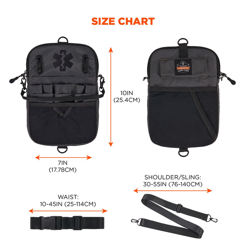 Ergodyne Arsenal 5717 Convertible Nurse Belt Bag, 10 Compartments, 7 x 10, Nylon, Black (EGO13720) Each