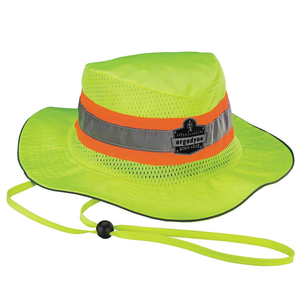 Ergodyne Chill-Its 8935CT Hi-Vis PVA Ranger Sun Hat, Polyester/PVA, 2X-Large/3X-Large, Lime (EGO12600) Each