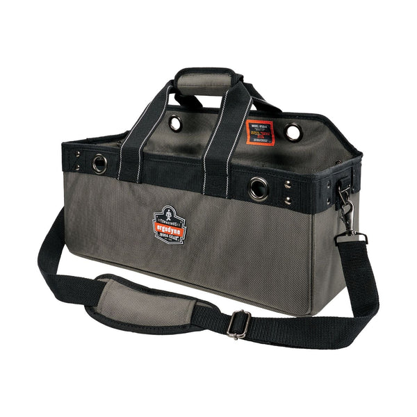 Ergodyne® Arsenal 5844 Bucket Truck Tool Bag w/Tool Tethering Attachment Points, 18 x 7.5 x 7.5, Polyester, Gray, Ships in 1-3 Bus Days (EGO13744) Each