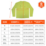 Ergodyne Chill-Its 6689 Cooling Long Sleeve Sun Shirt with UV Protection, Small, Lime (EGO12142) Each